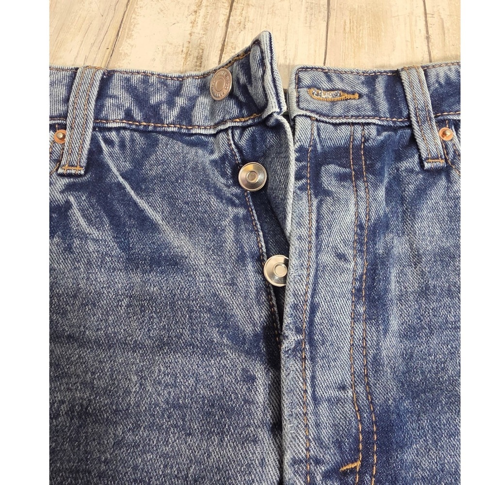 BlueSpice Womens High Waist Distressed Denim Shorts Blue Size 5 New - Picture 10 of 11